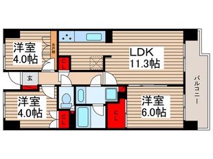 川越パーク・ホームズ（1203）の物件間取画像